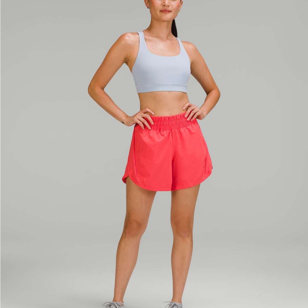 Lululemon Track That High Rise Athletic Short 5” Pale Raspberry Size 8 - Picture 5 of 10